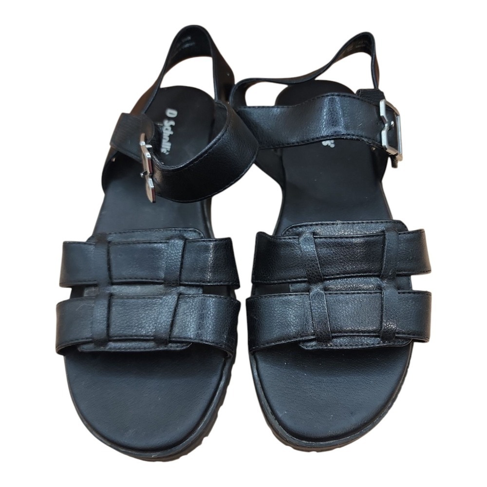 Y2K Gladiator Platform Sandals Chunky Black Grunge 7.5 - Picture 2 of 11